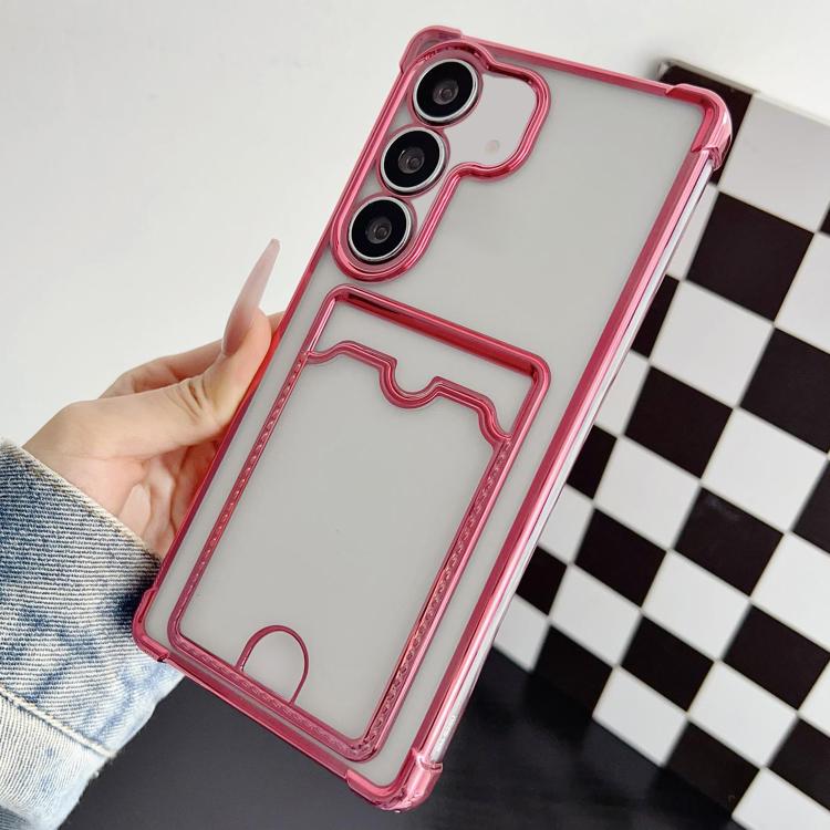 Four-cornered Electroplated Card Bag TPU Phone Case