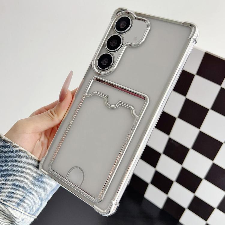 Four-cornered Electroplated Card Bag TPU Phone Case