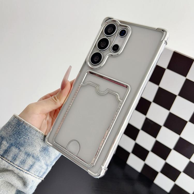Four-cornered Electroplated Card Bag TPU Phone Case