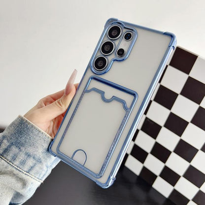 Four-cornered Electroplated Card Bag TPU Phone Case