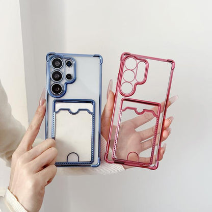 Four-cornered Electroplated Card Bag TPU Phone Case