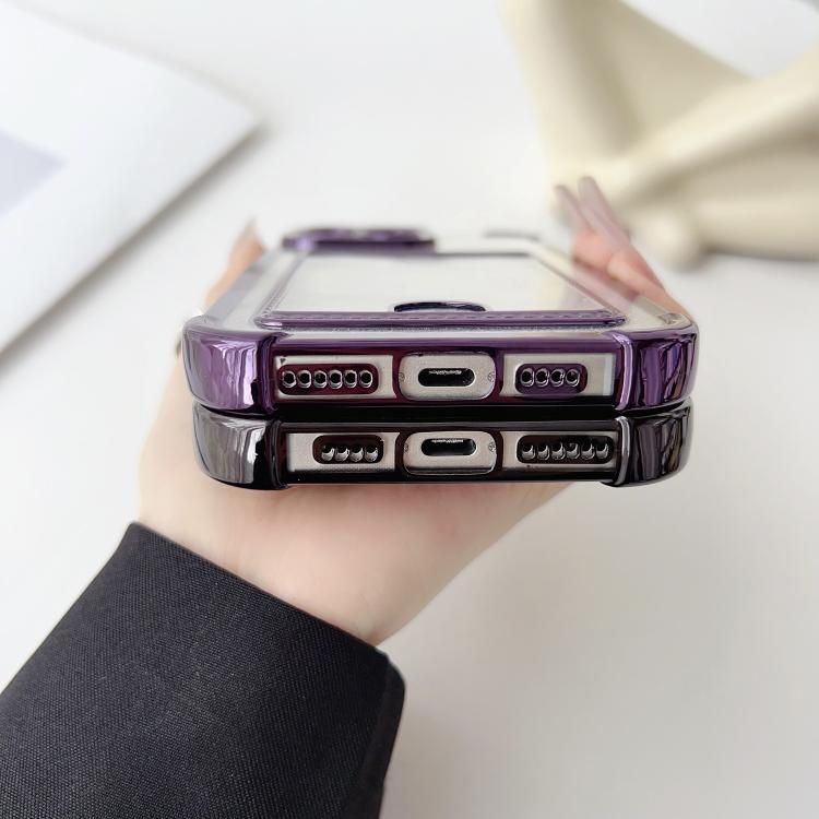 Four-cornered Glitter Electroplated Card Bag TPU Phone Case