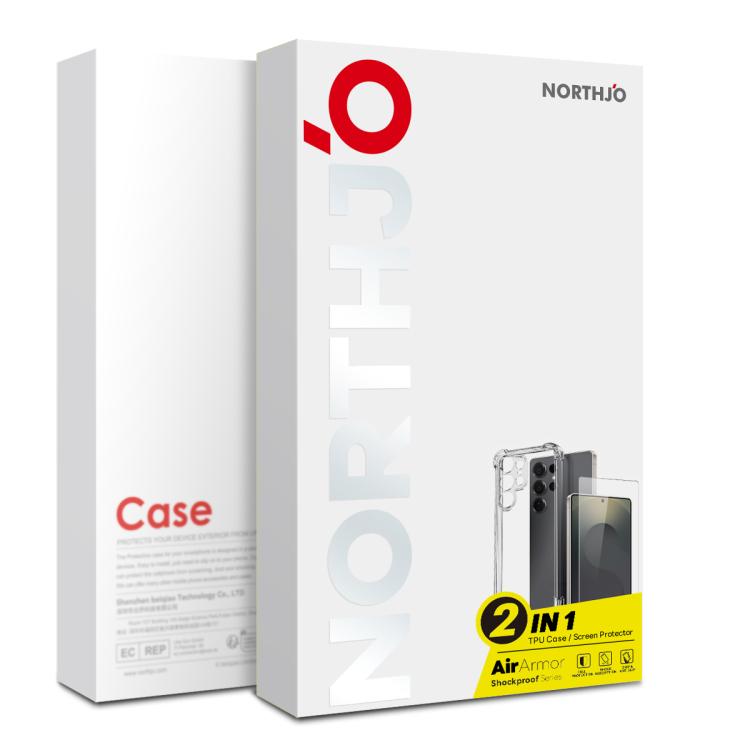 NORTHJO 2 in 1 TPU Airbag Shockproof Phone Case with Screen Film