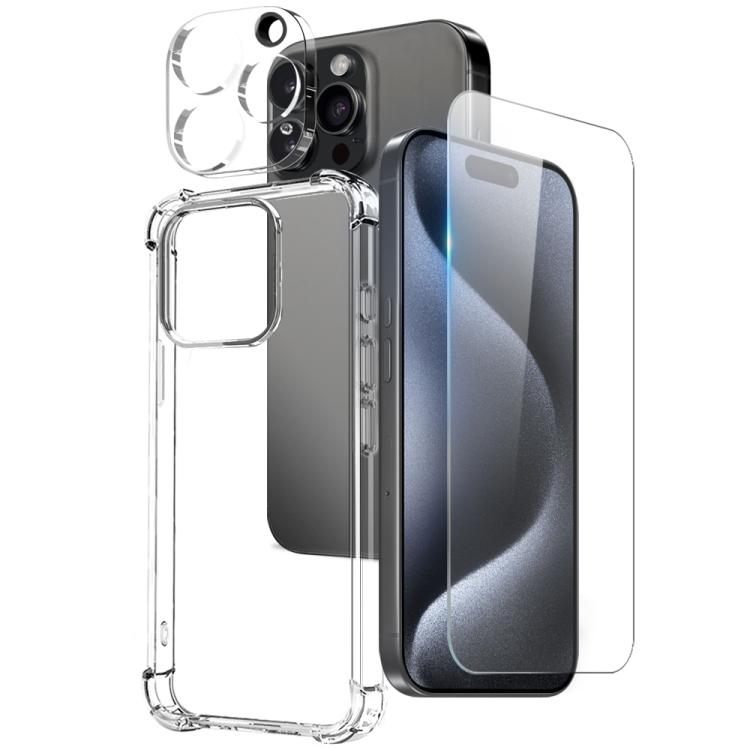 NORTHJO 3 in 1 TPU Airbag Shockproof Phone Case with Screen Protector Lens Film