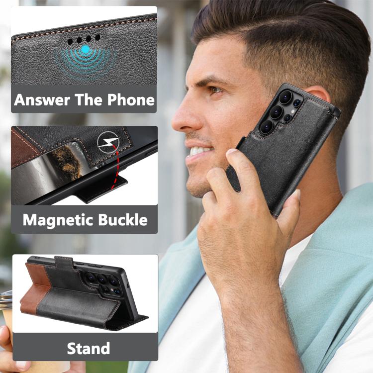 Suteni Q06 2-in-1 Multi-function Detachable Wallet MagSafe Phone Case