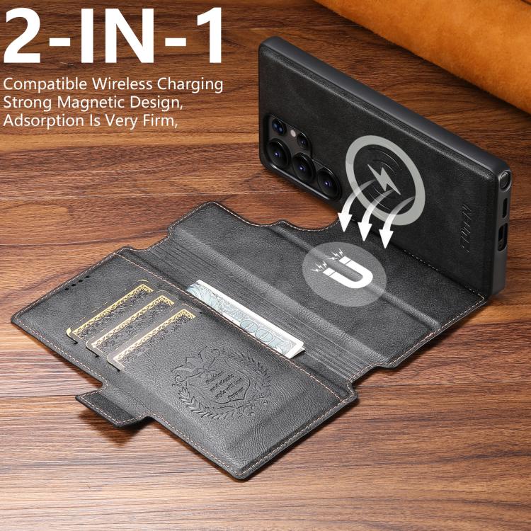 Suteni Q07 2-in-1 Multi-function Detachable Wallet MagSafe Phone Case