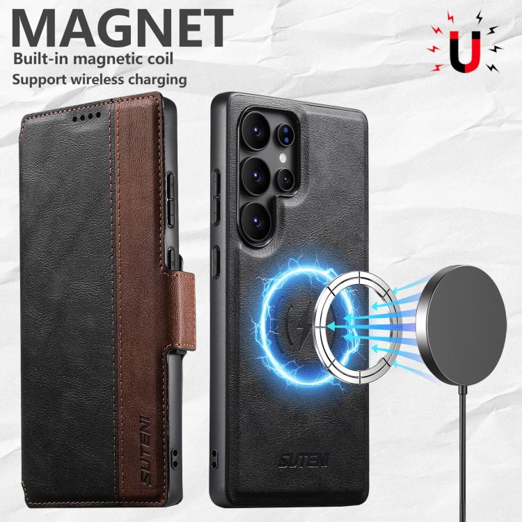 Suteni Q07 2-in-1 Multi-function Detachable Wallet MagSafe Phone Case