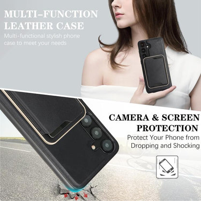 Kalebol Slim MagSafe Ring Magnetic Card Bag Leather Phone Case