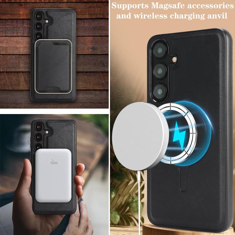 Kalebol Slim MagSafe Ring Magnetic Card Bag Leather Phone Case