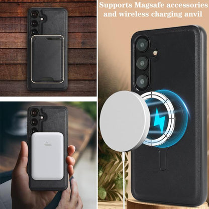 Kalebol Slim MagSafe Ring Magnetic Card Bag Leather Phone Case