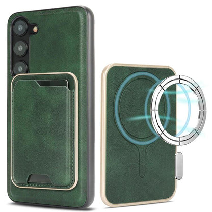 Kalebol Slim MagSafe Ring Magnetic Card Bag Leather Phone Case