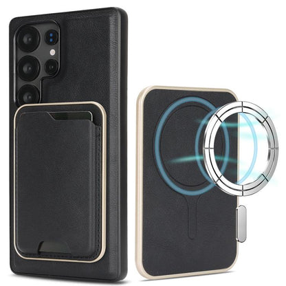 Kalebol Slim MagSafe Ring Magnetic Card Bag Leather Phone Case