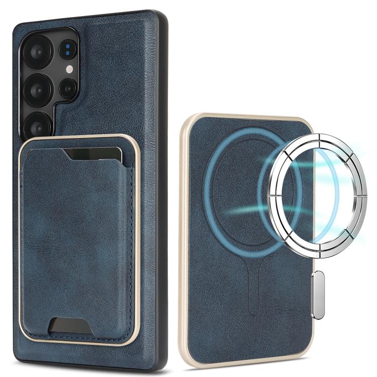 Kalebol Slim MagSafe Ring Magnetic Card Bag Leather Phone Case