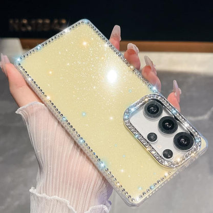 Rhinestone Glitter TPU 4-corners Anti-fall Phone Case