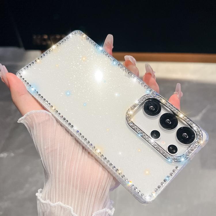 Rhinestone Glitter TPU 4-corners Anti-fall Phone Case