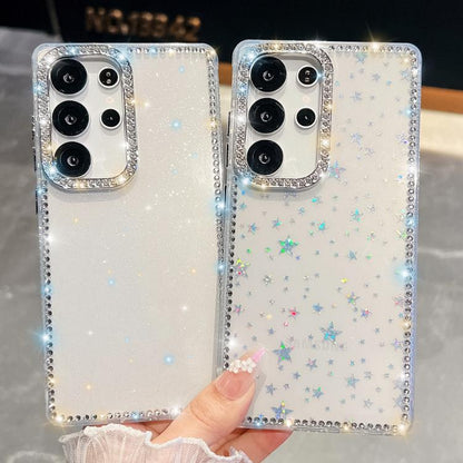Rhinestone Glitter TPU 4-corners Anti-fall Phone Case