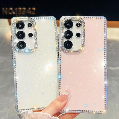 Rhinestone Glitter TPU 4-corners Anti-fall Phone Case