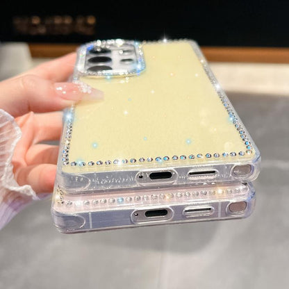 Rhinestone Glitter TPU 4-corners Anti-fall Phone Case