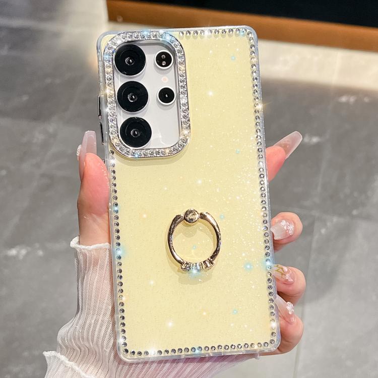 Rhinestone Glitter TPU Ring Holder Anti-fall Phone Case