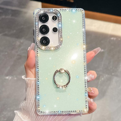 Rhinestone Glitter TPU Ring Holder Anti-fall Phone Case