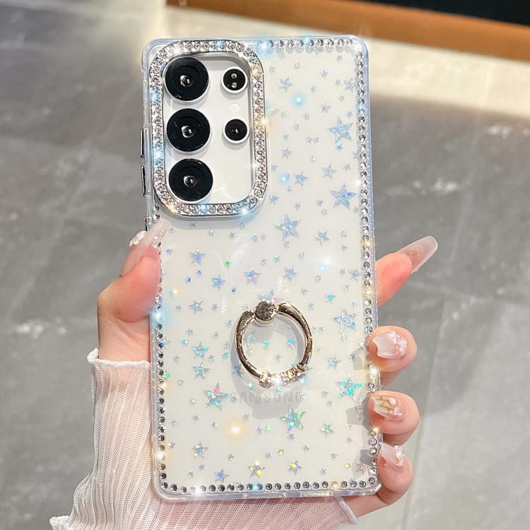 Rhinestone Glitter TPU Ring Holder Anti-fall Phone Case