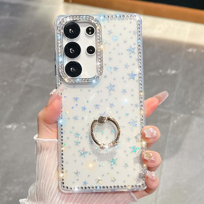 Rhinestone Glitter TPU Ring Holder Anti-fall Phone Case