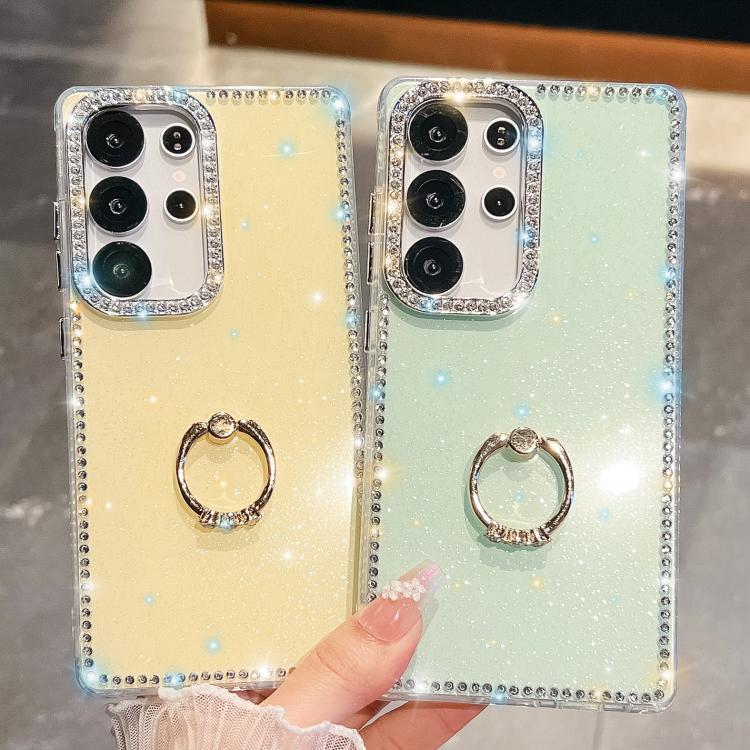 Rhinestone Glitter TPU Ring Holder Anti-fall Phone Case