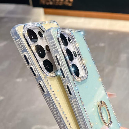 Rhinestone Glitter TPU Ring Holder Anti-fall Phone Case