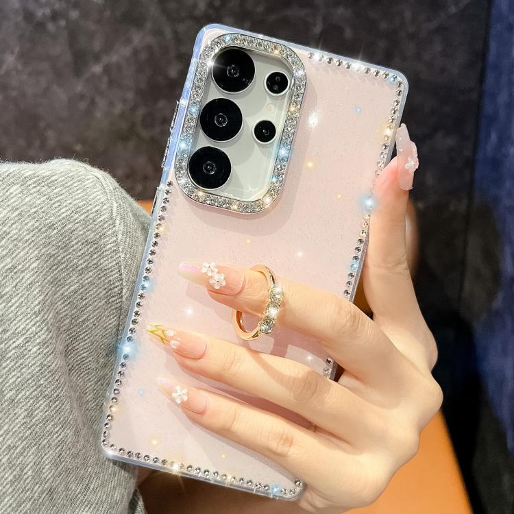 Rhinestone Glitter TPU Ring Holder Anti-fall Phone Case