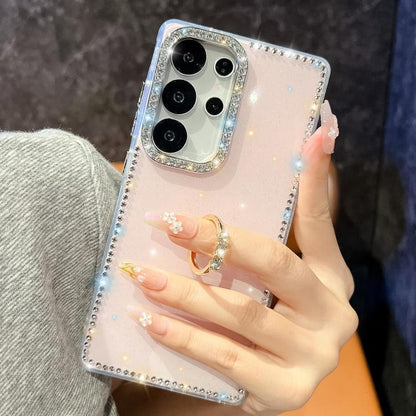 Rhinestone Glitter TPU Ring Holder Anti-fall Phone Case