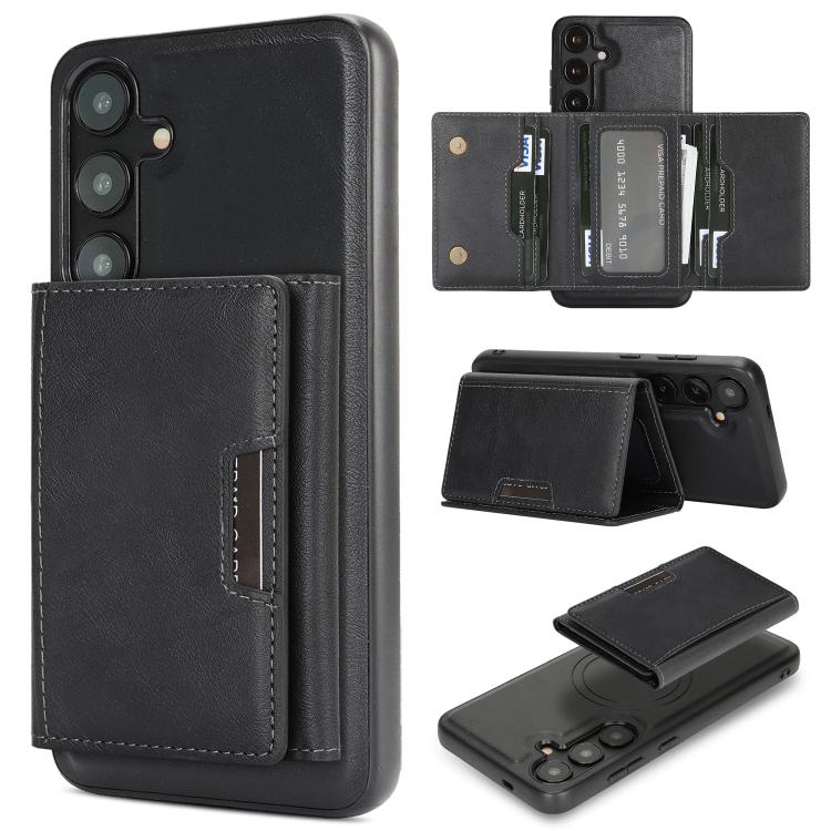 Kalebol Strong Magnetic MagSafe Tri-Fold Wallet Leather Phone Case
