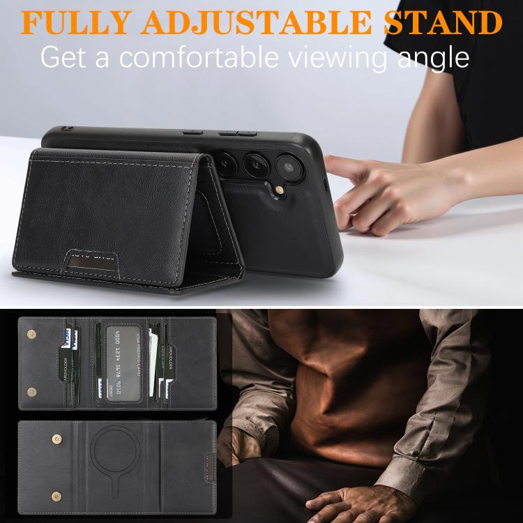 Kalebol Strong Magnetic MagSafe Tri-Fold Wallet Leather Phone Case