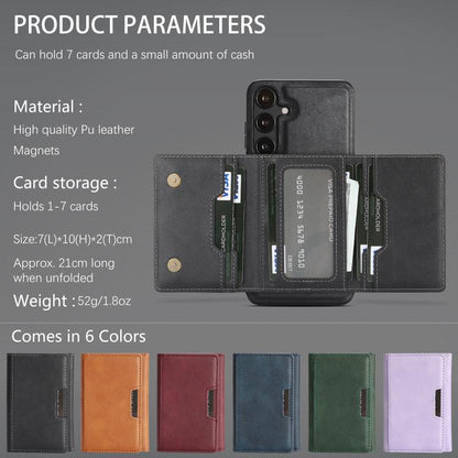 Kalebol Strong Magnetic MagSafe Tri-Fold Wallet Leather Phone Case