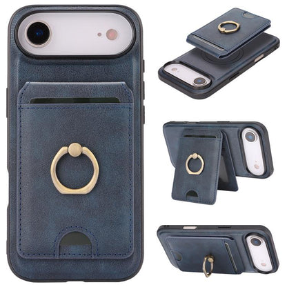 Kalebol Strong MagSafe Ring Magnetic Card Bag Holder Leather Phone Case