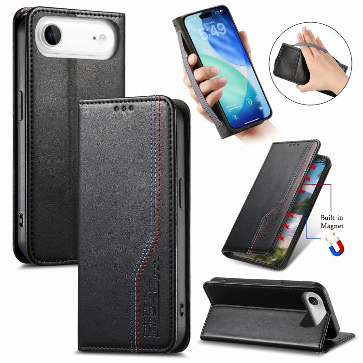 Elastic Wristband Magnetic Suction Leather Phone Case