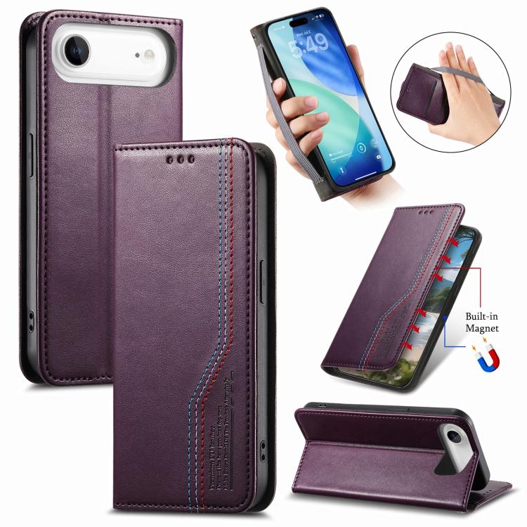 Elastic Wristband Magnetic Suction Leather Phone Case
