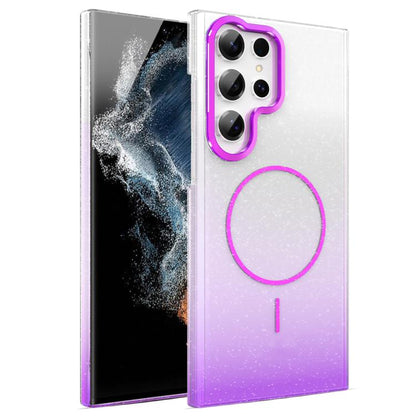 Gold Diamond Glitter Gradient MagSafe Shockproof Phone Case