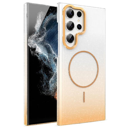 Gold Diamond Glitter Gradient MagSafe Shockproof Phone Case