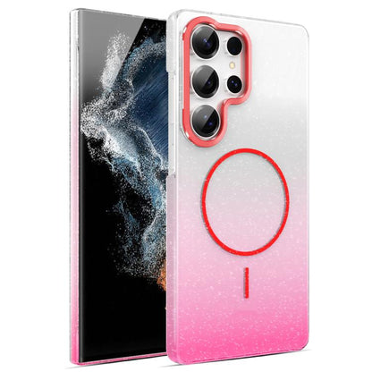 Gold Diamond Glitter Gradient MagSafe Shockproof Phone Case