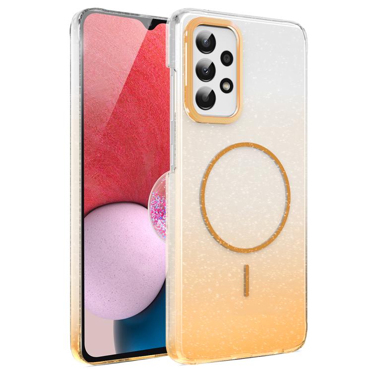 Gold Diamond Glitter Gradient MagSafe Shockproof Phone Case
