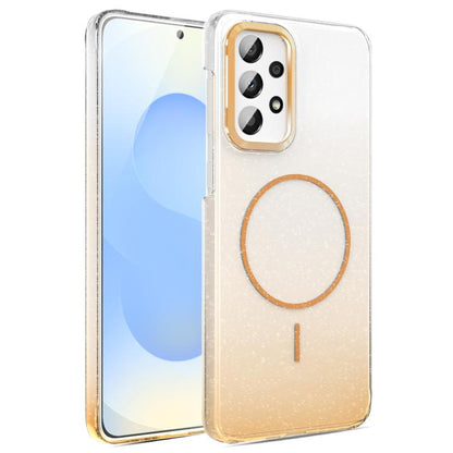 Gold Diamond Glitter Gradient MagSafe Shockproof Phone Case