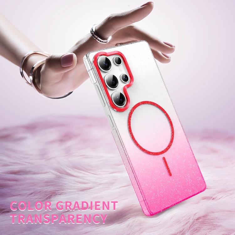 Gold Diamond Glitter Gradient MagSafe Shockproof Phone Case