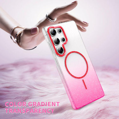 Gold Diamond Glitter Gradient MagSafe Shockproof Phone Case