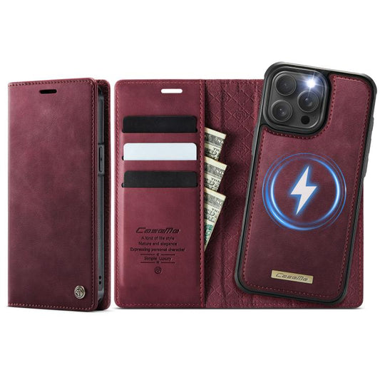 CaseMe C49 MagSafe RFID Blocking Detachable Wallet Leather Phone Case