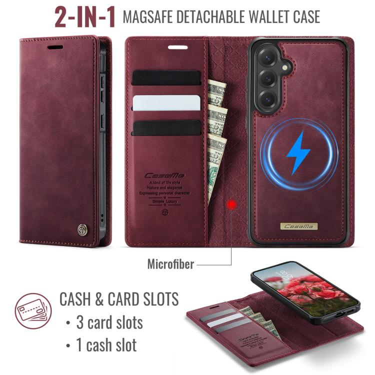 CaseMe C49 Magnetic RFID Blocking Detachable Wallet Leather Phone Case
