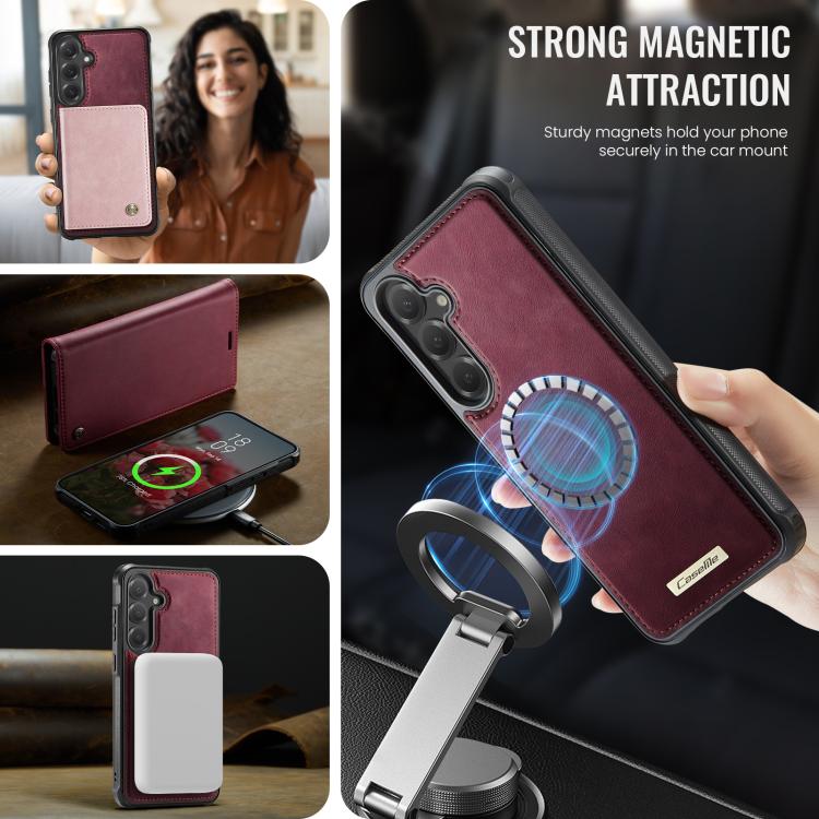 CaseMe C49 Magnetic RFID Blocking Detachable Wallet Leather Phone Case