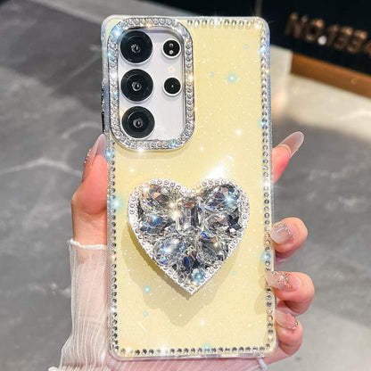 Diamond Glitter Gemstone Heart Holder Phone Case