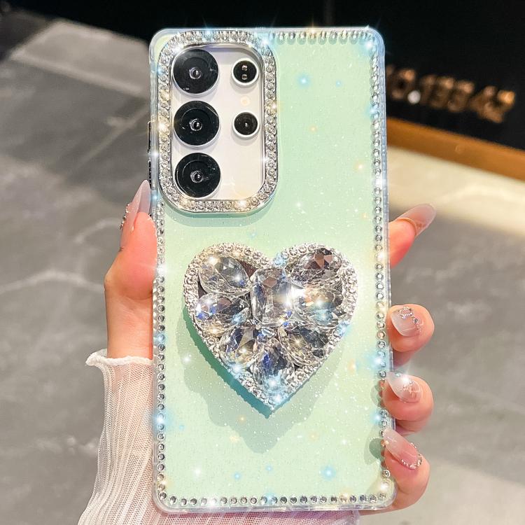Diamond Glitter Gemstone Heart Holder Phone Case