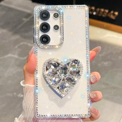 Diamond Glitter Gemstone Heart Holder Phone Case