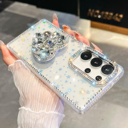 Diamond Glitter Gemstone Heart Holder Phone Case